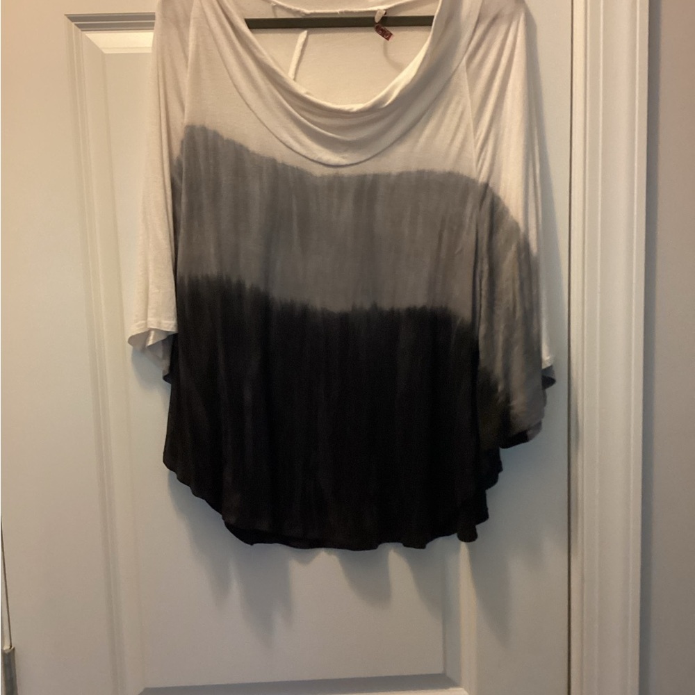 Cielo Black and Gray Ombre Blouse